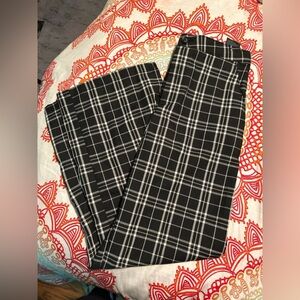 H&M - size 12 kids -Classic Black and White Checkered Pants